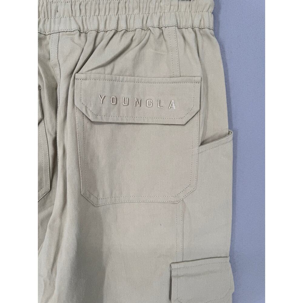 YoungLA Cargo Pants Mens Small Tan Utility Pocket Jogger Relaxed Fit Athletic - Picture 6 of 13